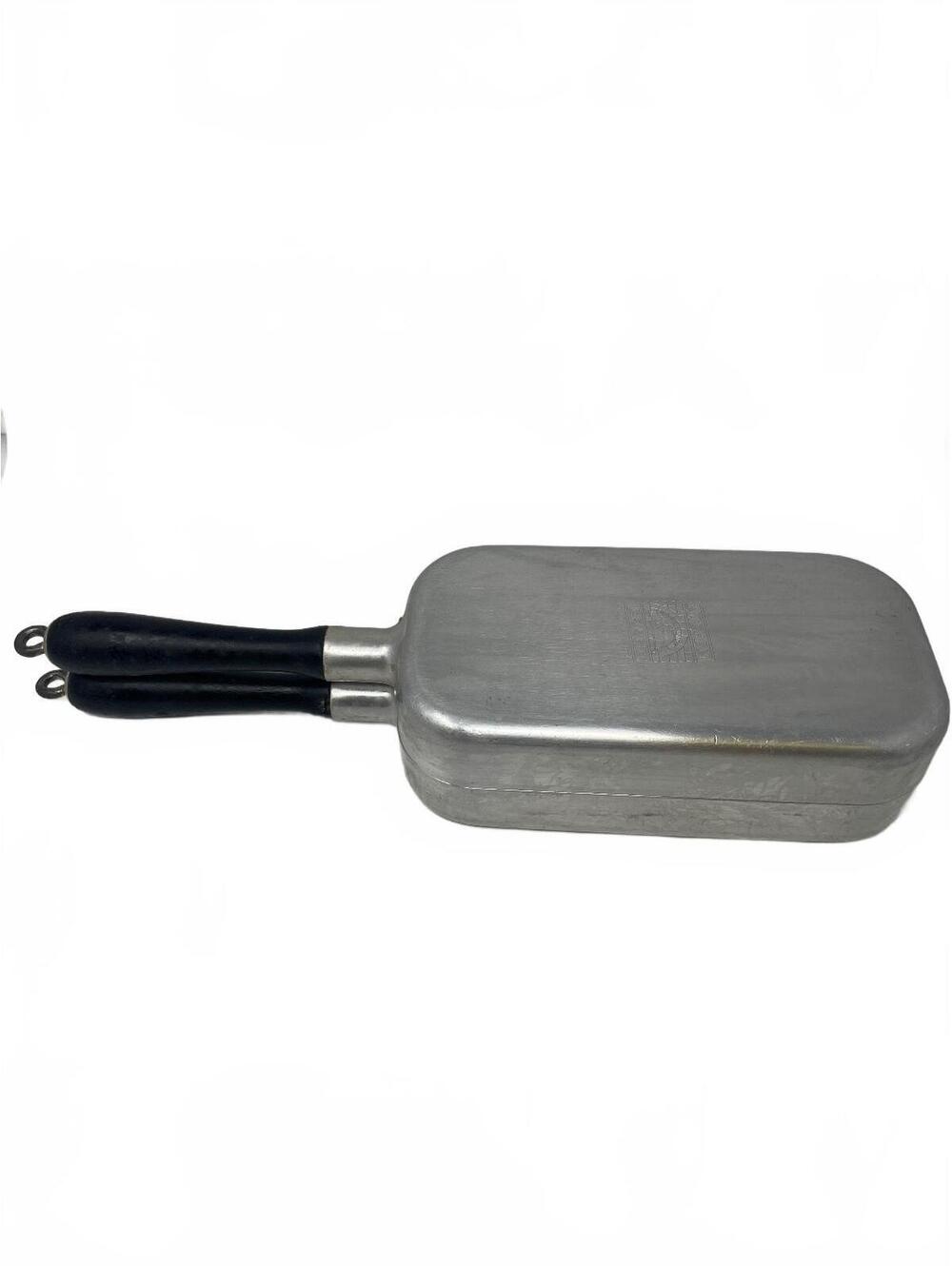 Vintage Kitchen Craft Aluminum Double Sided Fish Pan Poacher Omelette Campfire